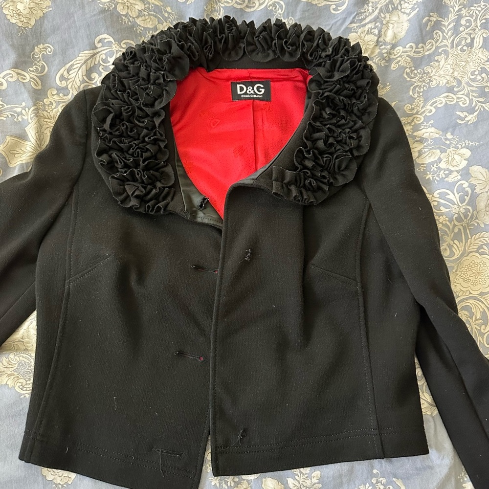 Dolce & Gabbana Ruffle cropped knit top